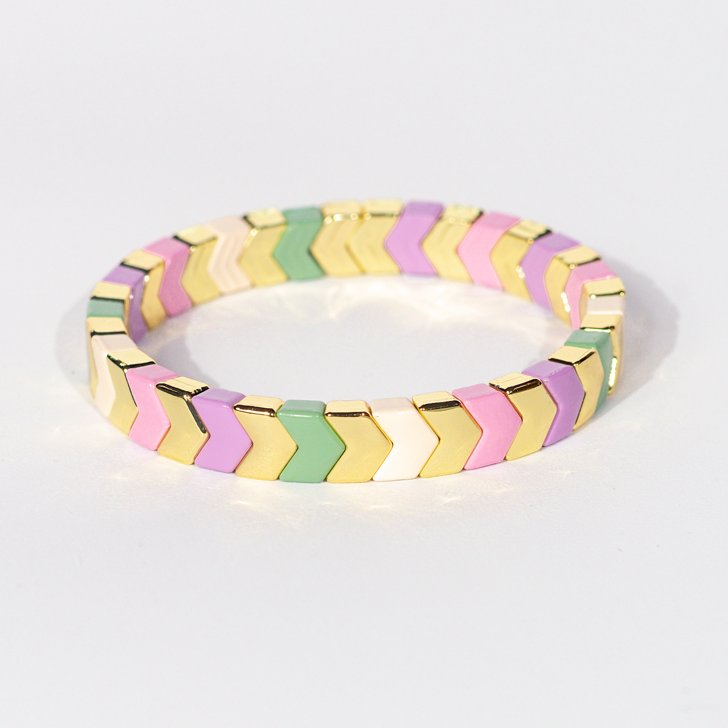 Amazonia Enamel Bracelet | Pastel Olive & Mauve