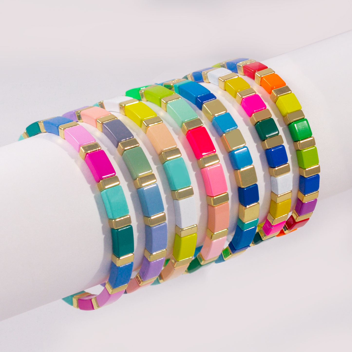 Party Enamel Bracelet | Pastel Olive