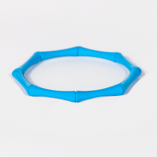 Bamboo Enamel Bracelet | Pop Blue