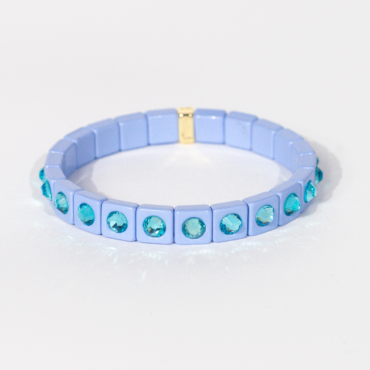 Bling Enamel Crystal Bracelet | Blue