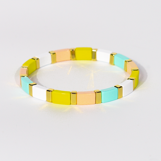 Party Enamel Bracelet | Pastel Peach