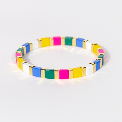 Party Enamel Bracelet | Pop Pink