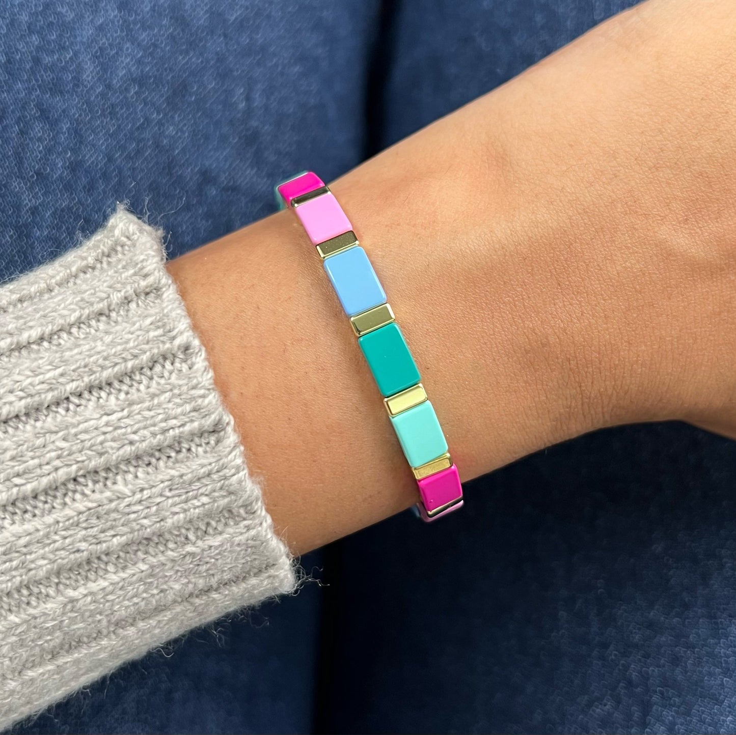 Party Enamel Bracelet | Pastel Blue