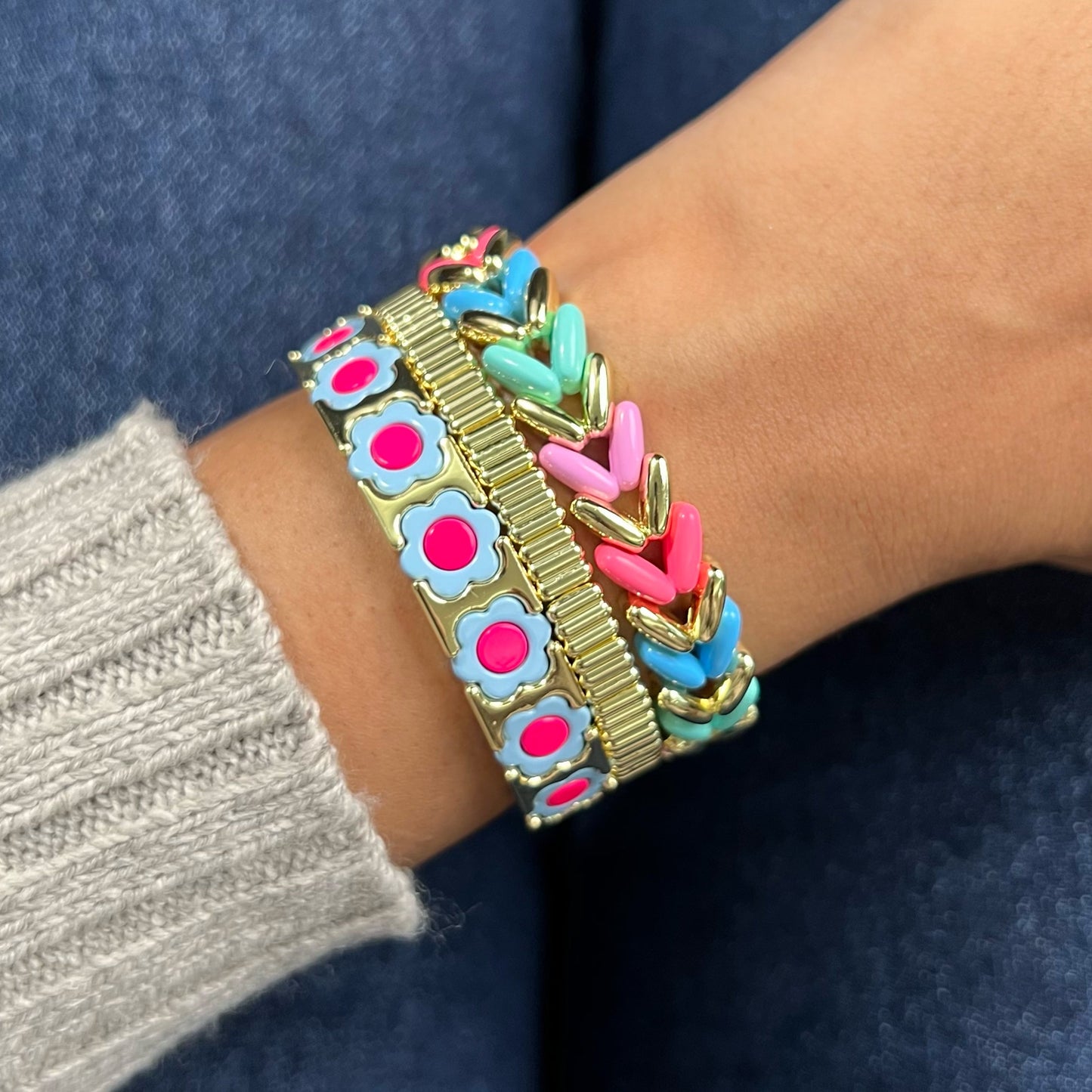 Flower Enamel Bracelet | Pastel & Pop